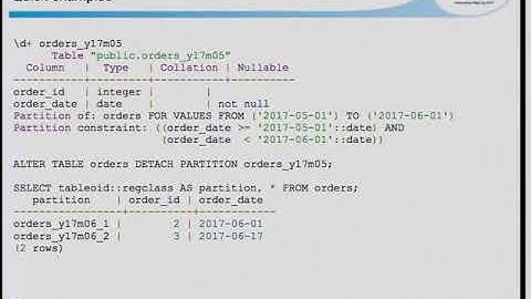 Langote & Bapat: Partition and conquer large data with PostgreSQL 10 - PGCon 2017