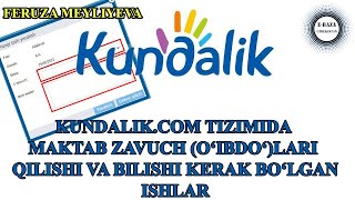 Kundalik.com Barcha zavuchlar (O`IBDO`) ko`rishi va bilishi kerak bolgan ishlar | Feruza Meyliyeva