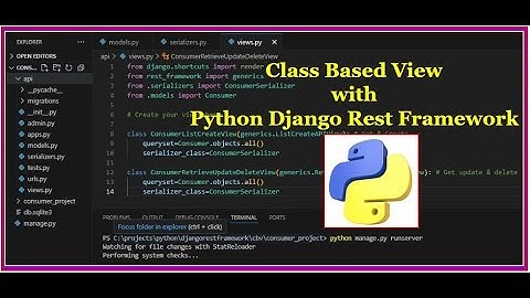 Build APIs with PYTHON Django REST Framework Class-Based Views