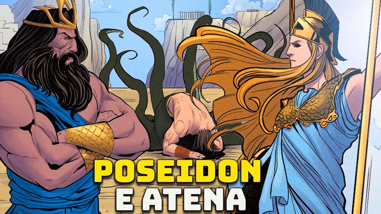 A Disputa entre Atena e Poseidon - Mitologia Grega - Versão Animada