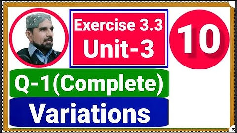 Exercise 3.3 class 10 math unit 3 variations | ratios and proportions | sir abbas#abbasmaths