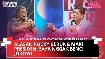 Rocky Gerung Beberkan Alasan Berani Menghina Presiden