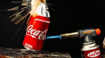 Coca Cola vs Gas Torch in 4K - EXPERIMENT!