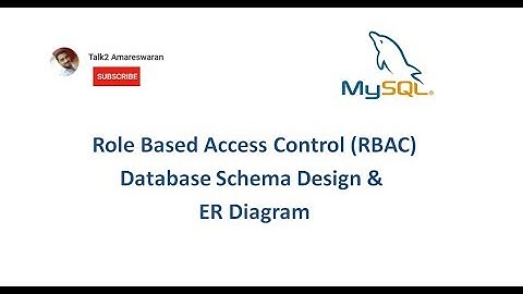 Role Based Access Control (RBAC) Database Schema Design and ER Diagram