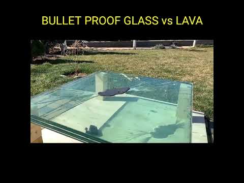 BULLET PROOF GLASS vs LAVA #eksperimen #shorts