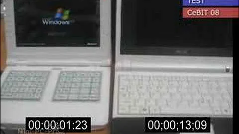 Noahpad - Eee PC - Windows XP Boot Times Comparsion