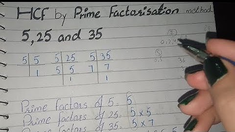 HCF by prime Factorization method, HCF by prime Factorization method in Urdu