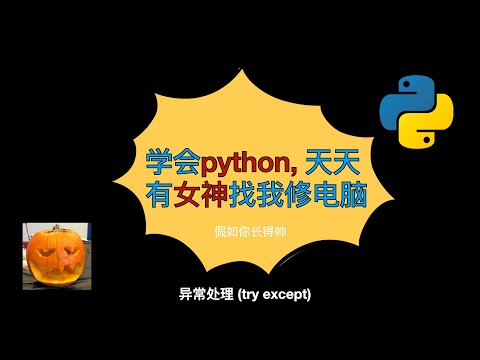 【0基础小白python入门】异常处理(try except)
