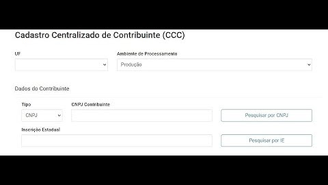 Consultando o Cadastro Centralizado de Contribuintes (CCC)