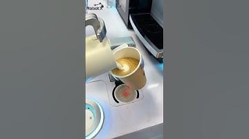 An artful latte—crafted by a robot. ☕🤖