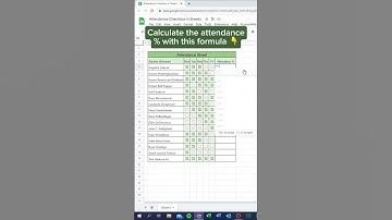 How to track attendance in GSheets! #googlesheets
