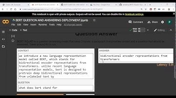 QUESTION AND ANSWERING USING BERT