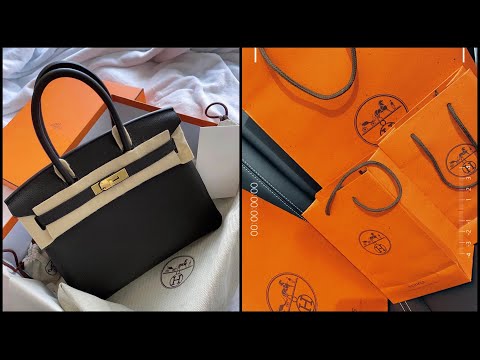 HERMES BLACK BIRKIN 30 UNBOXING