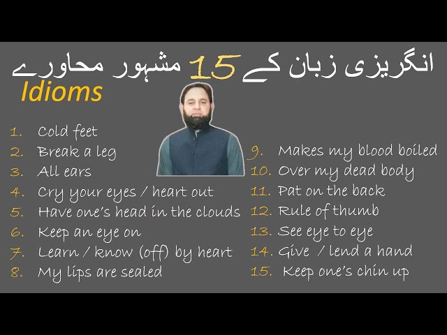 idioms in english with urdu meaning  Idioms and phrases, Idioms and  proverbs, Idioms