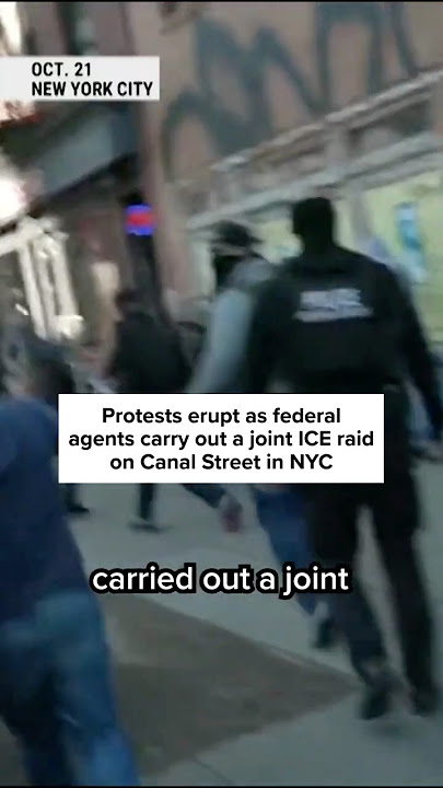 Protests erupt as federal agents carry out joint ICE raid on Canal Street in NYC