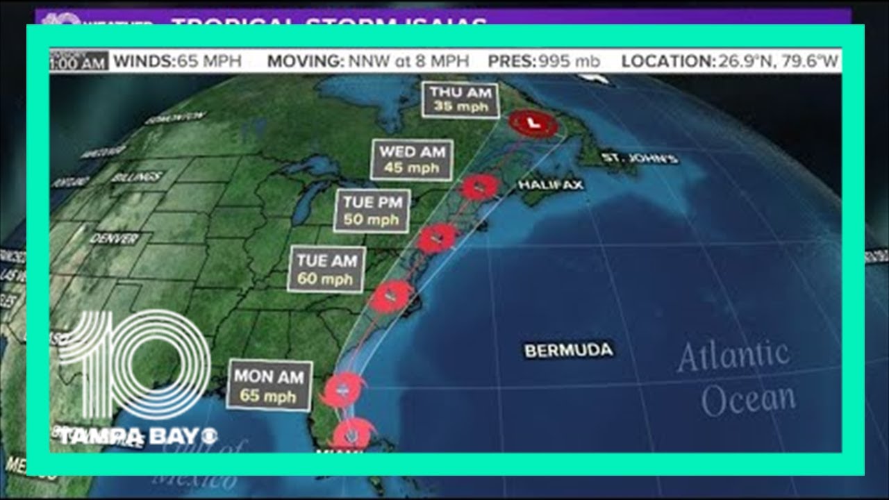 Tropical Storm Isaias continues to make its way to Florida east coast ...