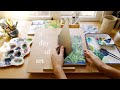 New Sketchbook, New Art Supplies 🍂 oil & gouache | ASMR thumbnail