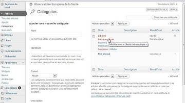 Créer vos catégories avec WordPress [Formation WordPress]