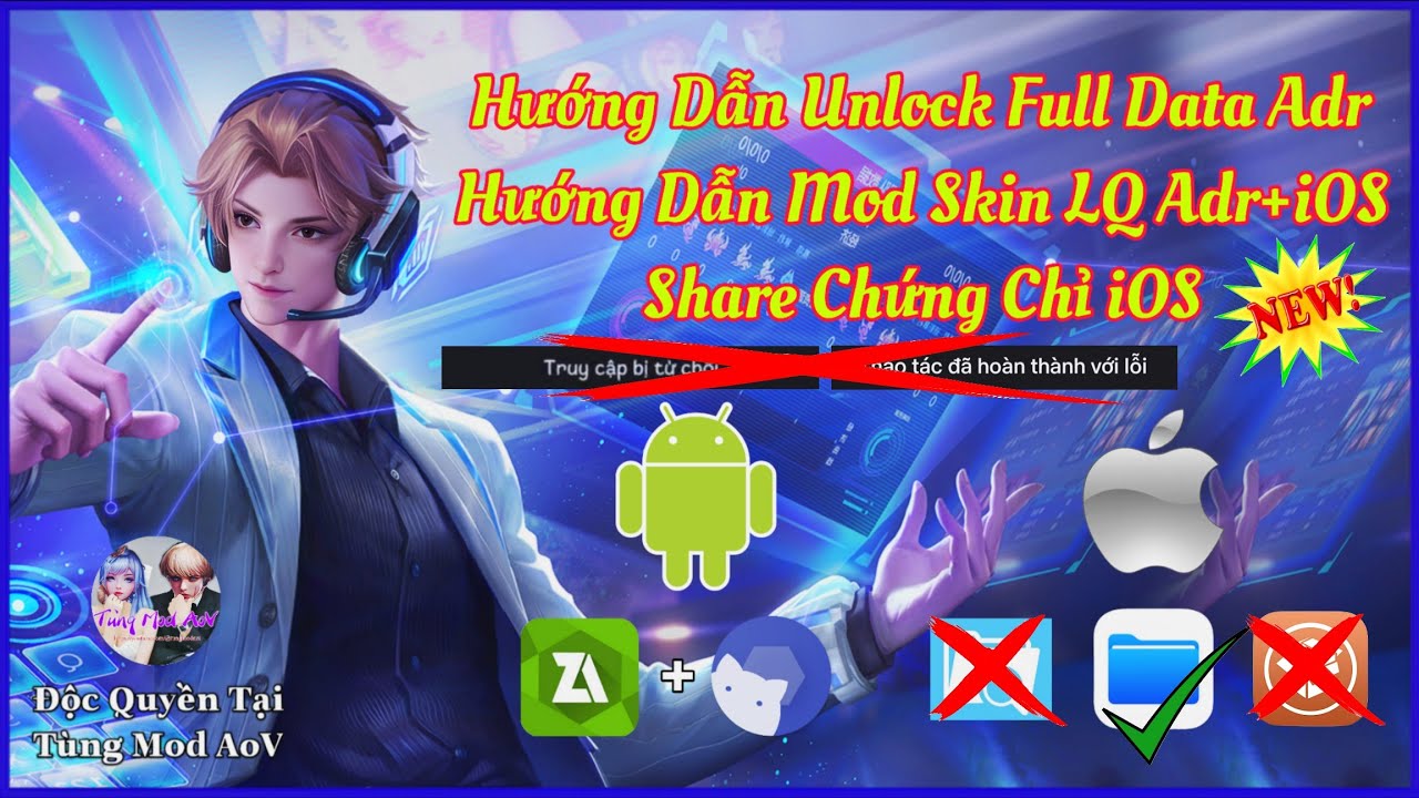 nhan code ica online Hướng Dẫn Unlock Full Data - Mod Skin Liên Quân cho Adr&iOS Share Chứng Chỉ Mod Skin iOS | Tùng Mod