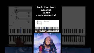 Rock the boat - Aaliyah 1 minute piano tutorial #rnb b #2000s #aaliyah #music #pianotutorial