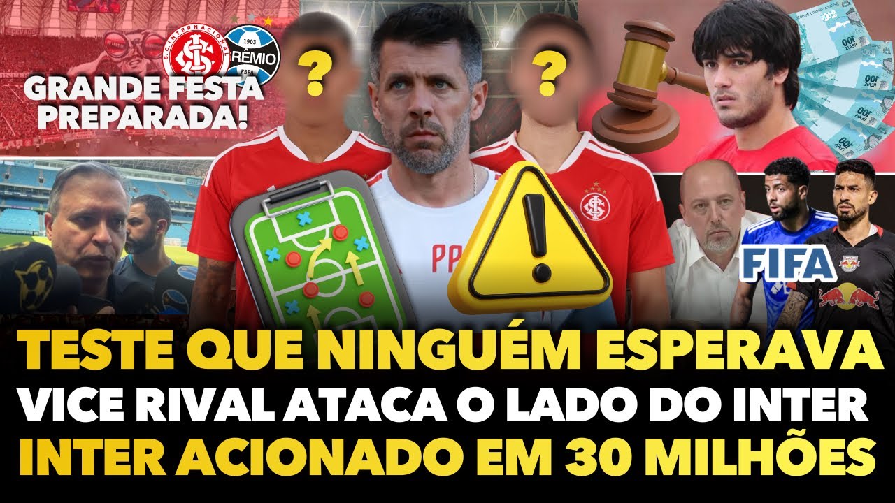 🚨⚠️🔥 PEZZOLANO FAZ TESTE QUE NINGUÉM ESPERAVA NO TIME, INTER TERÁ QUE PAGAR 30 MILHÕES, PROVOCADA LÁ