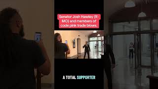 Senator Josh Hawley Had A Tense Exchange With Members Of Code Pink.