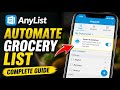 How to automate your grocery list with AnyList - Complete Guide