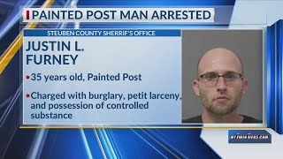 Man arrested on burglary, drug charges in Painted Post