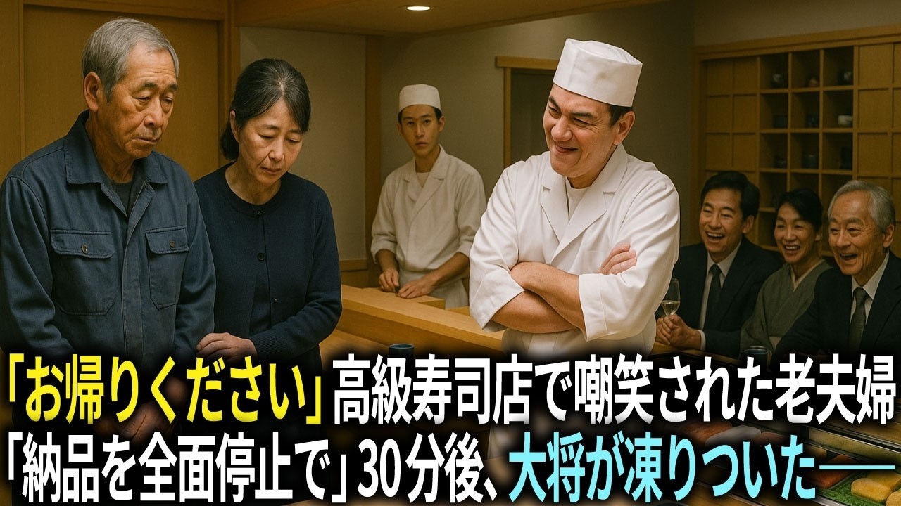 「そんなボロ服で」高級寿司店で嘲笑された老夫婦。「今後お取引できません」30分後、大将が凍りついた――。