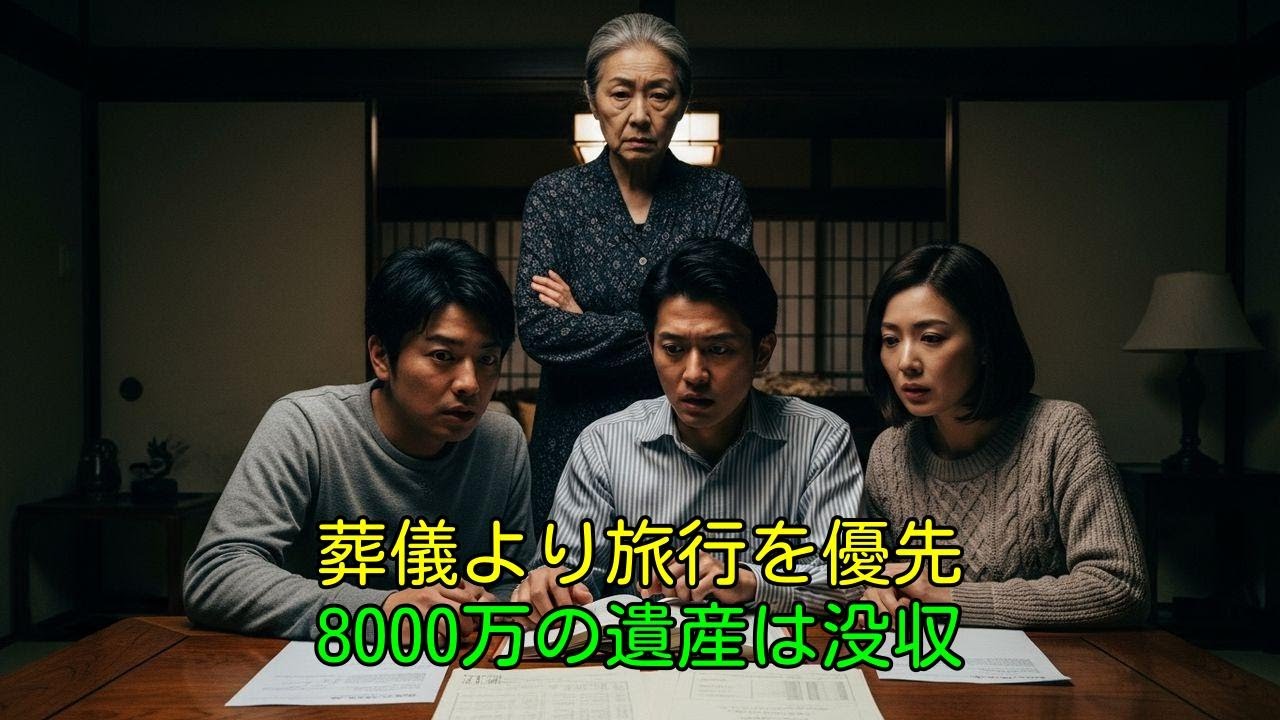 夫の葬儀より温泉旅行？キャンセル料を惜しんだ息子の末路。8000万の遺産は1円も渡さない！