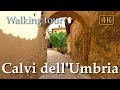 Calvi dell'Umbria (Umbria), Italy【Walking Tour】Historical info - 4K