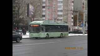 Минск, поездка в троллейбусе БКМ-32100Д, парк.№ 5021, марш.37 (13.11.2023)