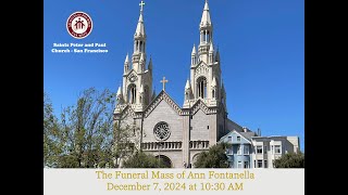 The Funeral Mass of Ann Fontanella, December 7 at 10:30 AM