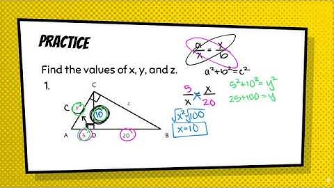 Unit 6 Notes 2: Using Geometric Mean with Right Triangles (Geometry Concepts)