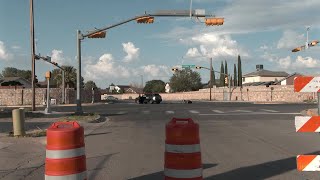 Scene of a crash involving a motorcycle in East El Paso