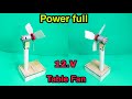 How to make a power ful table fan at home