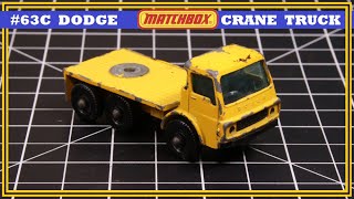 Matchbox #63C Dodge Crane Truck -  Custom