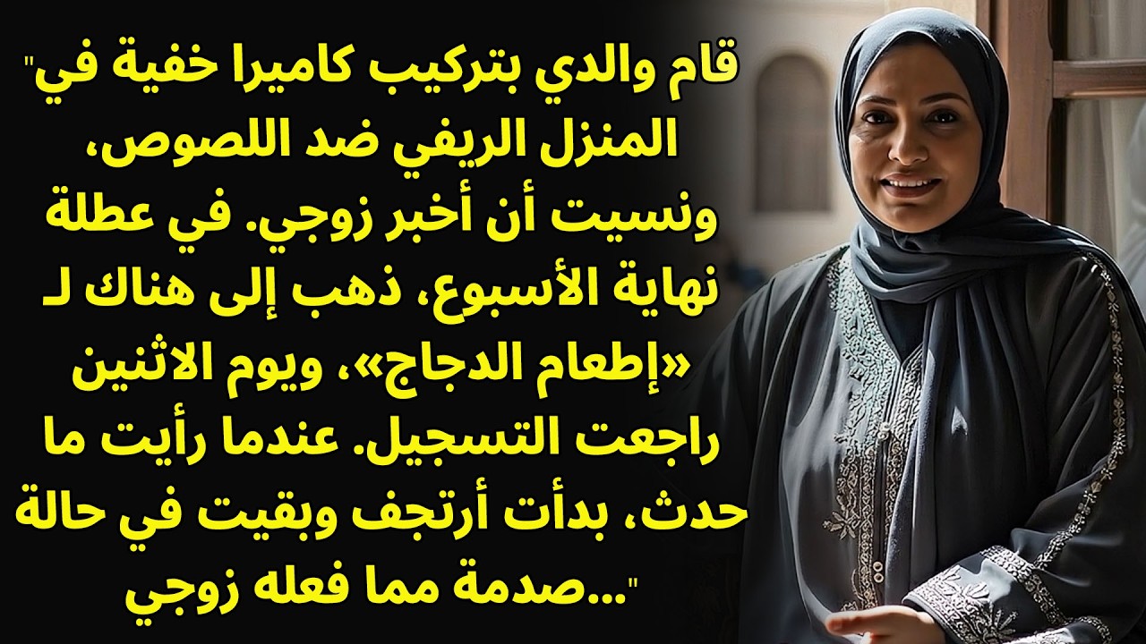 قام والدي بتركيب كاميرا سرية. ما شاهدته زوجي يفعله أصابني بصدمة.