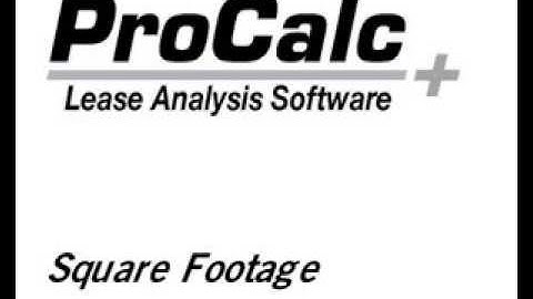 ProCalc 07 - Entering Data: Square Footage