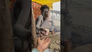 Naga Sadhu Offers Tea In Maha Kumbh 2025