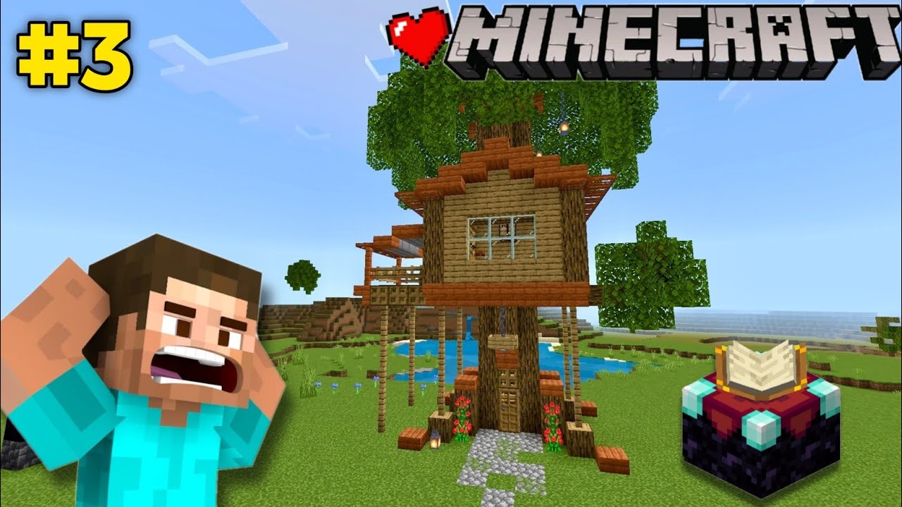 I Build A Tree House | Minecraft Pe Survival Ep 3 In Hindi