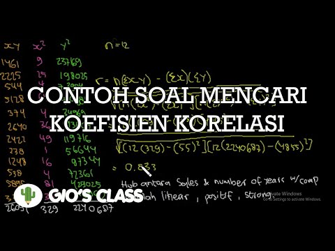 Contoh Soal Mencari Koefisien Korelasi