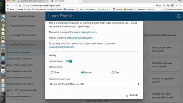 Learn English - Demo: Web Speech