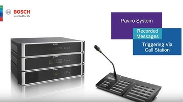 Bosch Security - PAVIRO: Triggering Announcements via CST