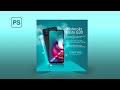 Mobile brand advertisement  social media banner  photoshop tutorial