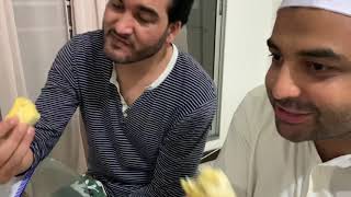 Pakistanis trying durian fruit for the first time in Thailand