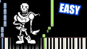 Bonetrousle - Undertale - EASY Piano Tutorial(Synthesia) [TopAnimeMusic]