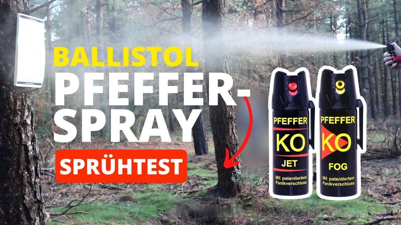 Ballistol PFEFFER-KO Fog & Jet Pfefferspray: Sprühtest & Vergleich