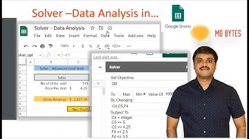 Using Solver in Google Sheets (with exercise file)