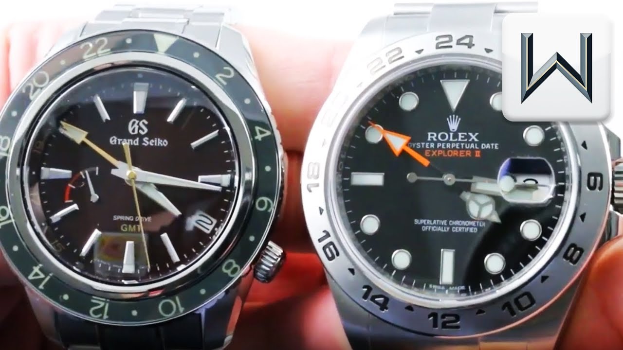Rolex Explorer 2 vs Grand Seiko Spring Drive GMT SBGE245 vs Rolex 216570  Explorer II - YouTube